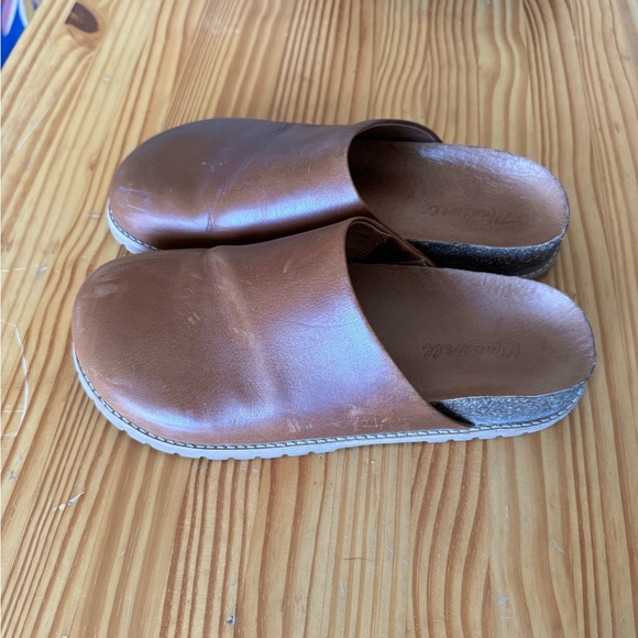 MADEWELL Women’s 8 Slip Slide On Layne Clog Mule Leather in Maple Brown VGUC - Picture 5 of 8